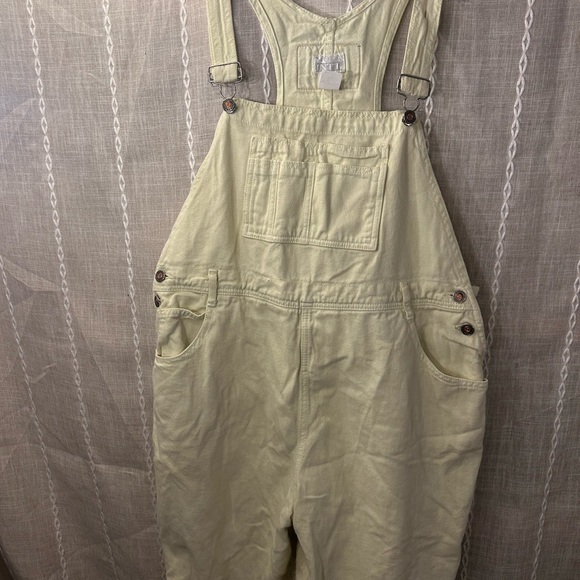 Women's light yellow Overalls - Picture 1 of 4